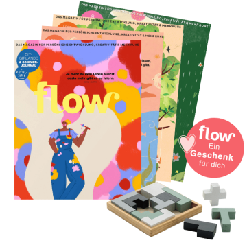 Flow Geschenkabo mit Holzpuzzle