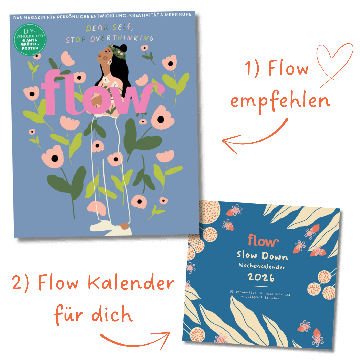 Flow empfehlen und Kalender gratis erhalten