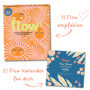 Flow empfehlen und Kalender gratis erhalten